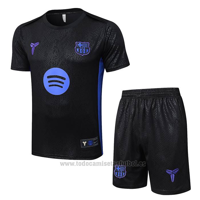 Chandal del Barcelona Manga Corta 2025-2026 Negro - Pantalon Corto